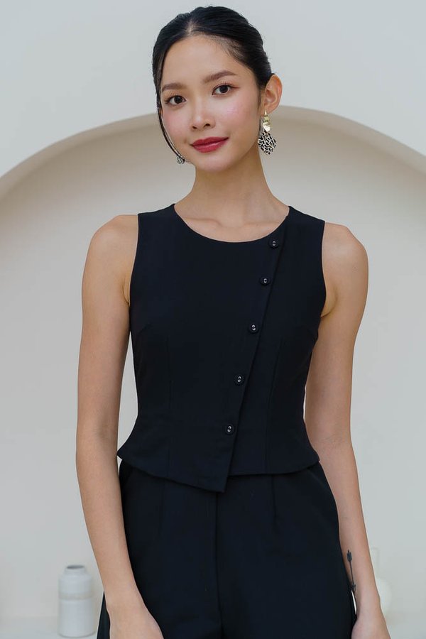 HADID VEST JUMPSUIT (BLACK)