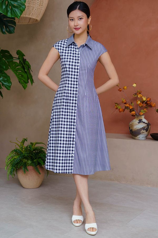 EUGENIE CLOUDLANE A-LINE DRESS (MONOCHROME)