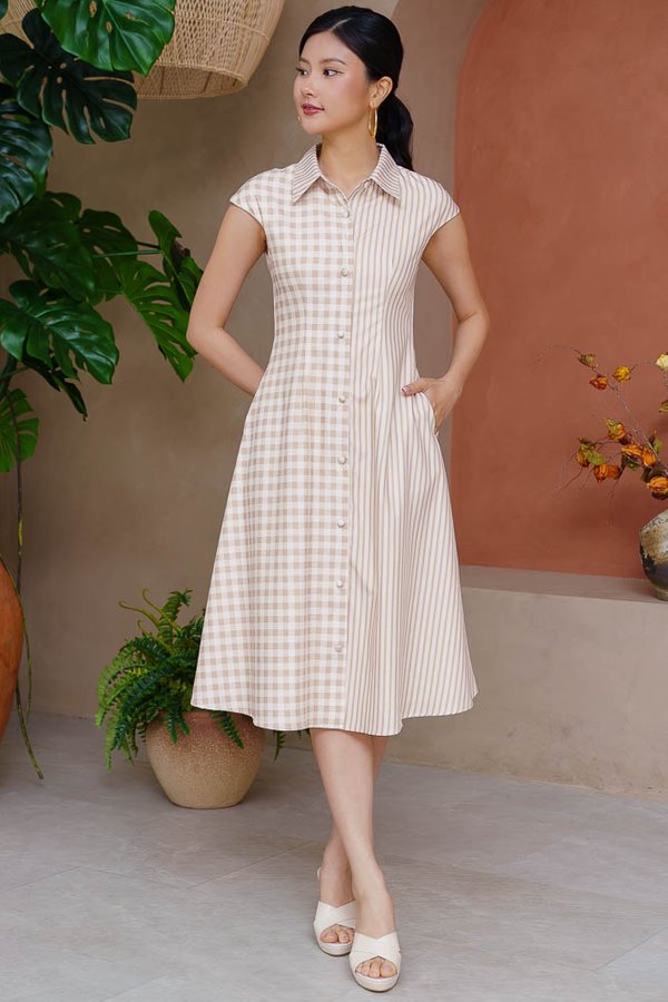 EUGENIE CLOUDLANE A-LINE DRESS (BUTTERCREAM)