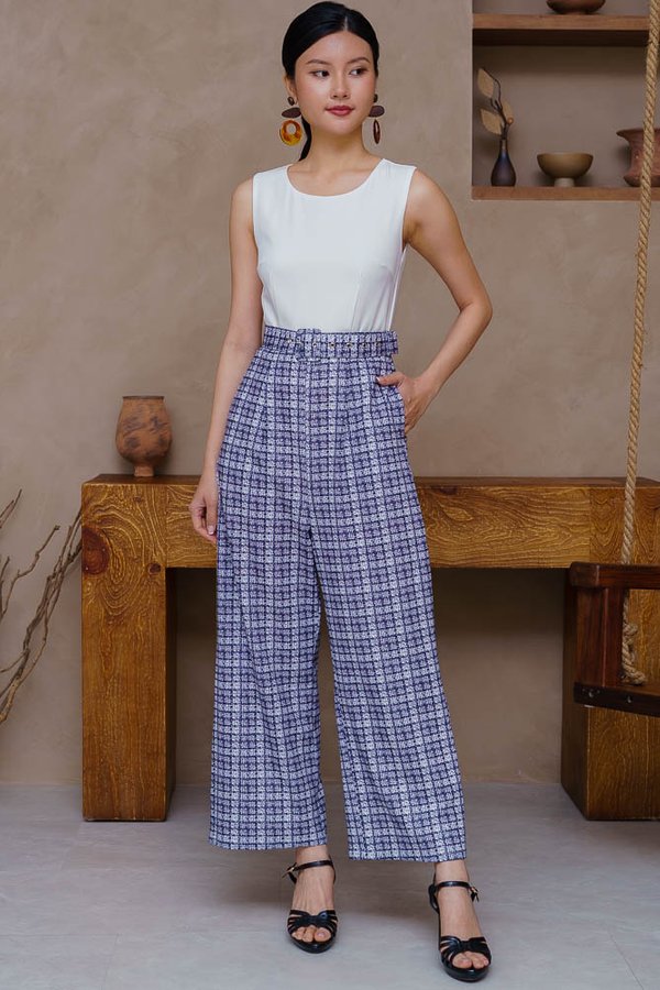 ODESSA PRINTED JUMPSUIT (SKYLINE GRAY)