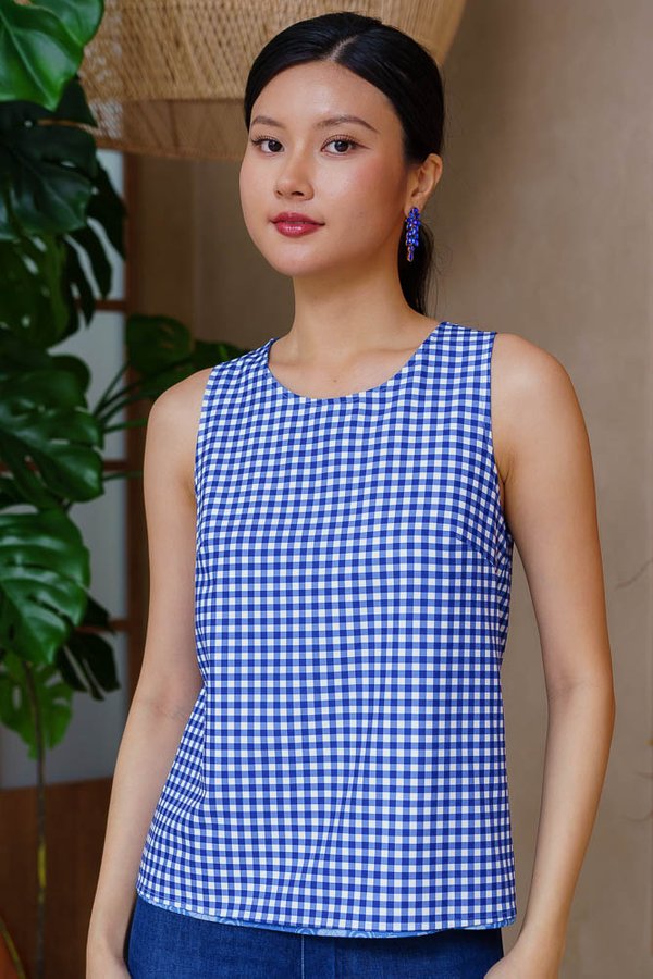 DIAN BATIK REVERSIBLE TOP (SAPPHIRE BLUE)