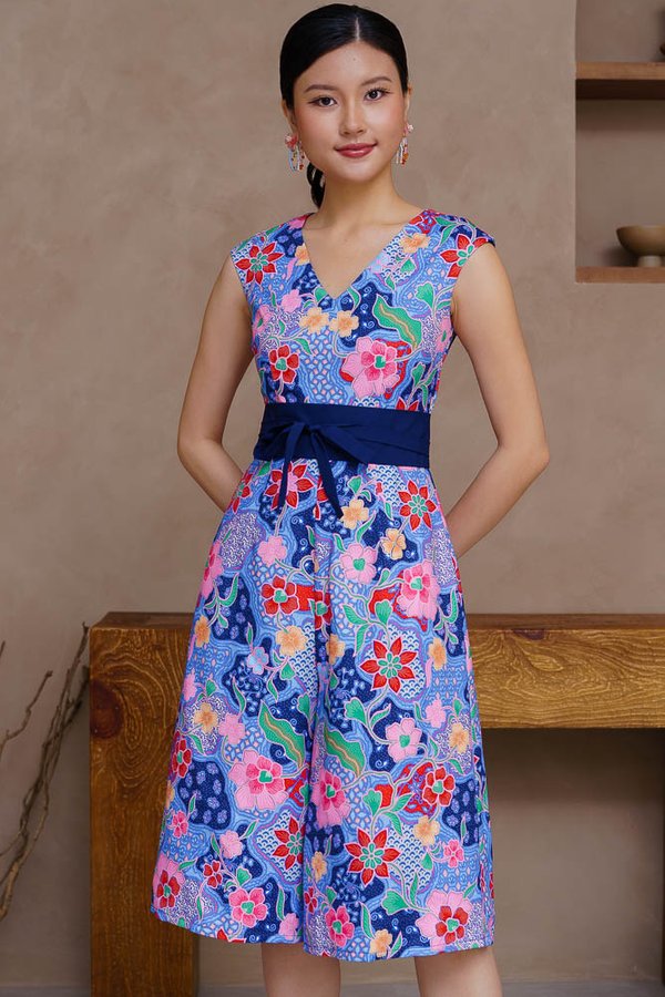 CAPRI BATIK CULOTTES JUMPSUIT (NOCTURNAL INDIGO)