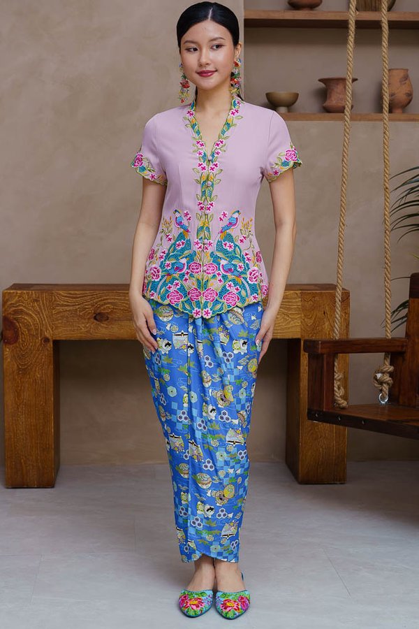 OMOCHA BATIK NYONYA SKIRT (CORNFLOWER BLUE)