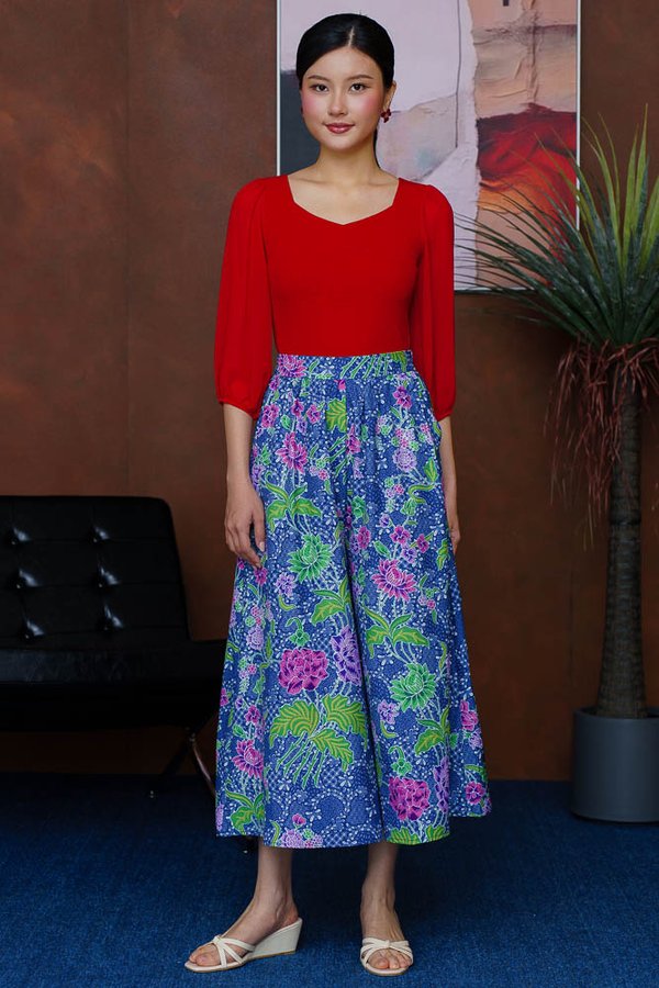 SORA BATIK WIDE LEGGED CULOTTES (SAPPHIRE BLUE)