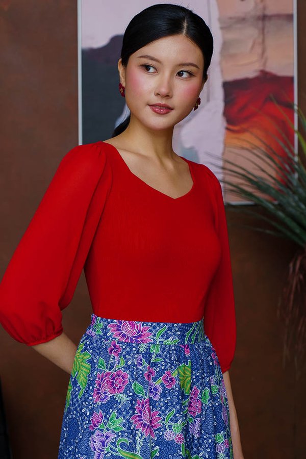 LUNA SWEETHEART TOP (RED)