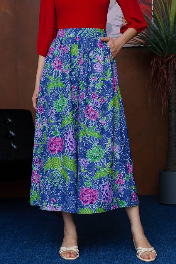 SORA BATIK WIDE LEGGED CULOTTES (SAPPHIRE BLUE)