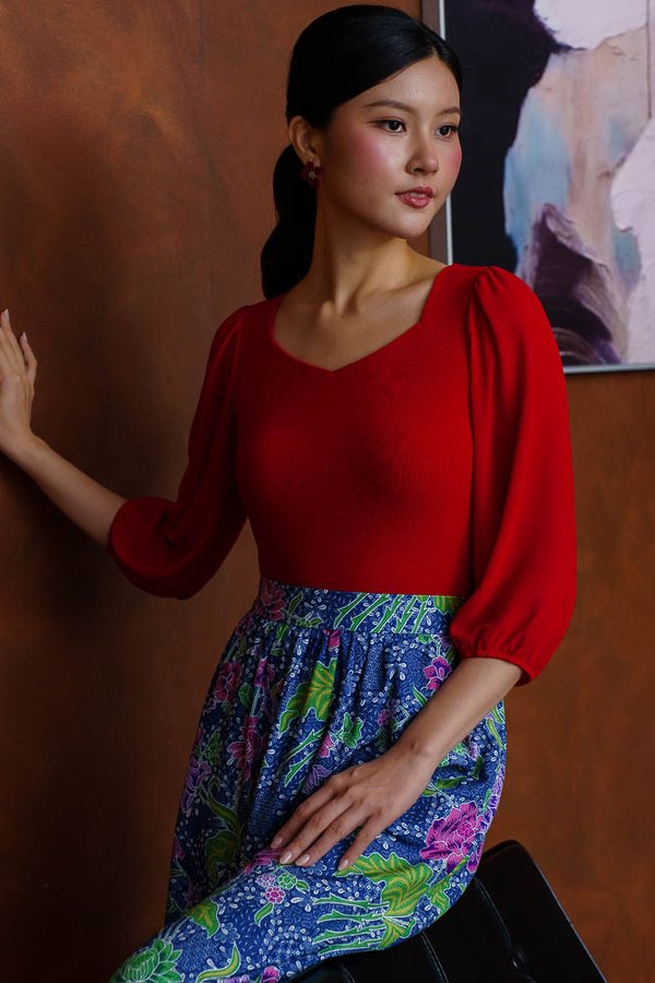 LUNA SWEETHEART TOP (RED)