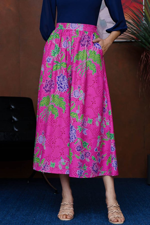 SORA BATIK WIDE LEGGED CULOTTES (FUCHSIA PINK)