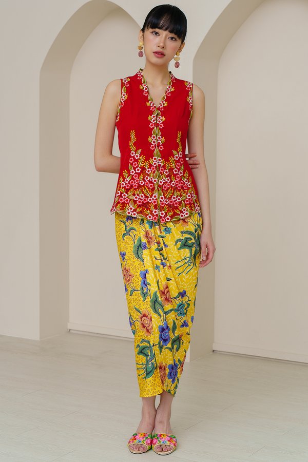 CAMELLIA BATIK NYONYA SKIRT (PRIMROSE YELLOW)
