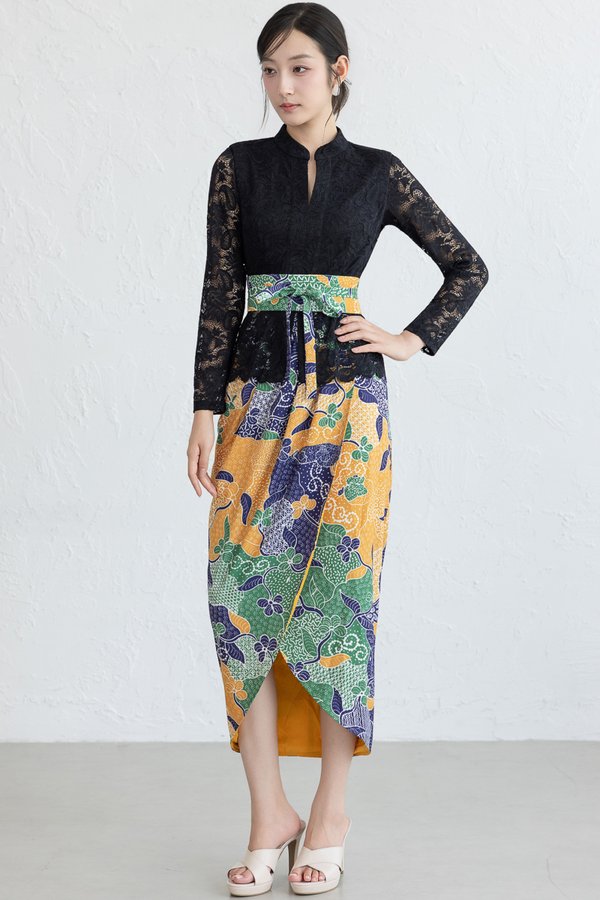 YASMIN LACE KEBAYA DRESS (BLACK)