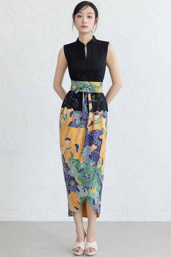 YASMIN LACE KEBAYA DRESS (BLACK)