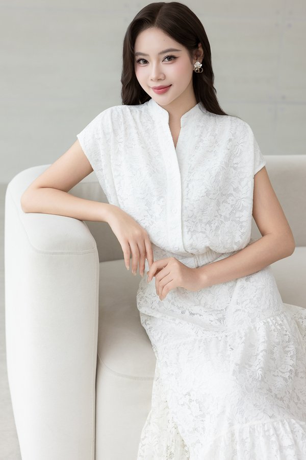 ASTORIA LACE TOP (WHITE)
