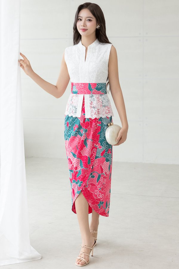 YASMIN LACE KEBAYA DRESS (WHITE)