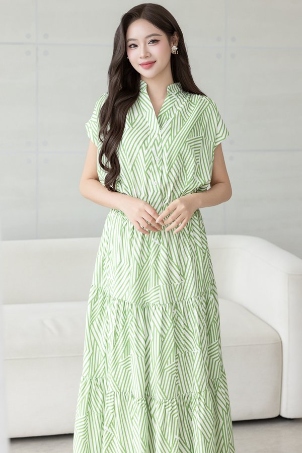 WESLYNN GEO TOP (MATCHA)