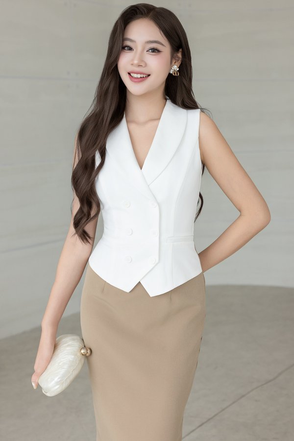 CERES VEST DRESS (WHITE)