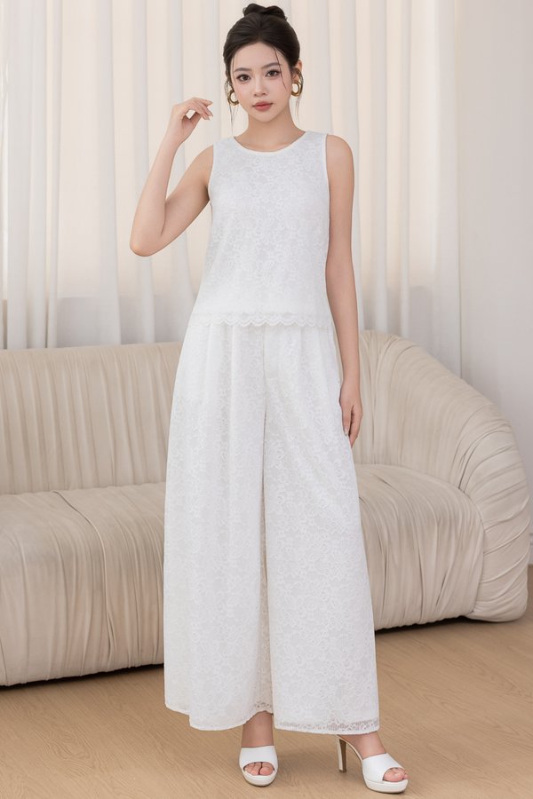 MARIS LACE PANTS (WHITE)