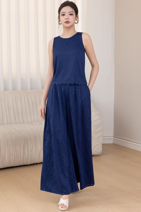 MARIS LACE PANTS (NAVY)